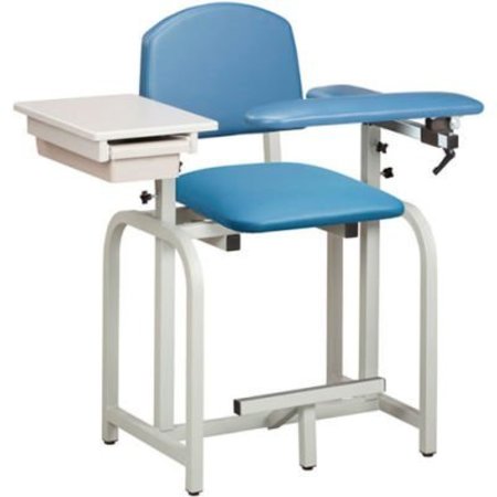 CLINTON INDUSTRIES Clinton„¢ 66022 Lab X Series Extra-Tall Blood Drawing Chair with Padded Flip Arm and Drawer 66022